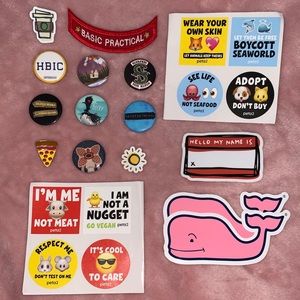 stickers, pins, and patches !!